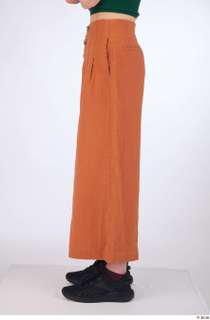 Zolzaya casual dressed leg lower body orange wide leg trousers…